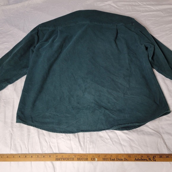 Cabelas Green Shirt Long Sleeve Jacket Size 2XL Hunting Outdoor Fish Button Up - Picture 11 of 16